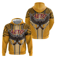 Samoa Pago Pago Aeto Hoodie Bald Eagle with Polynesian Art Tattoos - Polynesian Pride