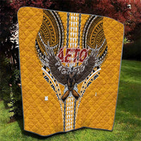 Samoa Pago Pago Aeto Quilt Bald Eagle with Polynesian Art Tattoos - Polynesian Pride