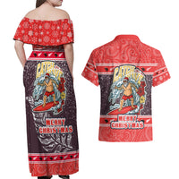 new-zealand-christmas-couples-matching-off-shoulder-maxi-dress-and-hawaiian-shirt-santa-catch-the-wave-maori-pattern-retro-style