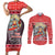 new-zealand-christmas-couples-matching-short-sleeve-bodycon-dress-and-long-sleeve-button-shirts-santa-catch-the-wave-maori-pattern-retro-style