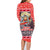 New Zealand Christmas Family Matching Long Sleeve Bodycon Dress and Hawaiian Shirt Santa Catch The Wave Maori Pattern Retro Style LT03 - Polynesian Pride