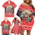 New Zealand Christmas Family Matching Off Shoulder Short Dress and Hawaiian Shirt Santa Catch The Wave Maori Pattern Retro Style LT03 - Polynesian Pride