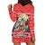 New Zealand Christmas Hoodie Dress Santa Catch The Wave Maori Pattern Retro Style LT03 - Polynesian Pride