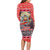 New Zealand Christmas Long Sleeve Bodycon Dress Santa Catch The Wave Maori Pattern Retro Style LT03 - Polynesian Pride