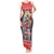 New Zealand Christmas Tank Maxi Dress Santa Catch The Wave Maori Pattern Retro Style LT03 Women Red - Polynesian Pride