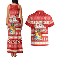 tonga-christmas-couples-matching-tank-maxi-dress-and-hawaiian-shirt-the-santa-coat-of-arms-with-ngatu-and-snow-pattern