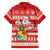 Tonga Christmas Family Matching Short Sleeve Bodycon Dress and Hawaiian Shirt The Santa Coat of Arms with Ngatu and Snow Pattern LT03 - Polynesian Pride