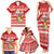 Tonga Christmas Family Matching Tank Maxi Dress and Hawaiian Shirt The Santa Coat of Arms with Ngatu and Snow Pattern LT03 - Polynesian Pride