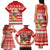 Tonga Christmas Family Matching Tank Maxi Dress and Hawaiian Shirt The Santa Coat of Arms with Ngatu and Snow Pattern LT03 - Polynesian Pride