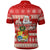 Tonga Christmas Polo Shirt The Santa Coat of Arms with Ngatu and Snow Pattern LT03 - Polynesian Pride