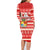 Custom Tonga Christmas Family Matching Long Sleeve Bodycon Dress and Hawaiian Shirt The Santa Coat of Arms with Ngatu and Snow Pattern LT03 - Polynesian Pride