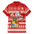 Custom Tonga Christmas Family Matching Short Sleeve Bodycon Dress and Hawaiian Shirt The Santa Coat of Arms with Ngatu and Snow Pattern LT03 - Polynesian Pride