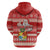 Custom Tonga Christmas Hoodie The Santa Coat of Arms with Ngatu and Snow Pattern LT03 - Polynesian Pride