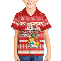 custom-tonga-christmas-kid-hawaiian-shirt-the-santa-coat-of-arms-with-ngatu-and-snow-pattern