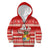 Custom Tonga Christmas Kid Hoodie The Santa Coat of Arms with Ngatu and Snow Pattern LT03 - Polynesian Pride