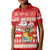 Custom Tonga Christmas Kid Polo Shirt The Santa Coat of Arms with Ngatu and Snow Pattern LT03 Kid Red - Polynesian Pride