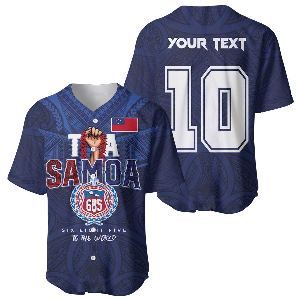 Custom Rugby Toa Samoa Baseball Jersey Champions Six Eight Five - Polynesian Pride