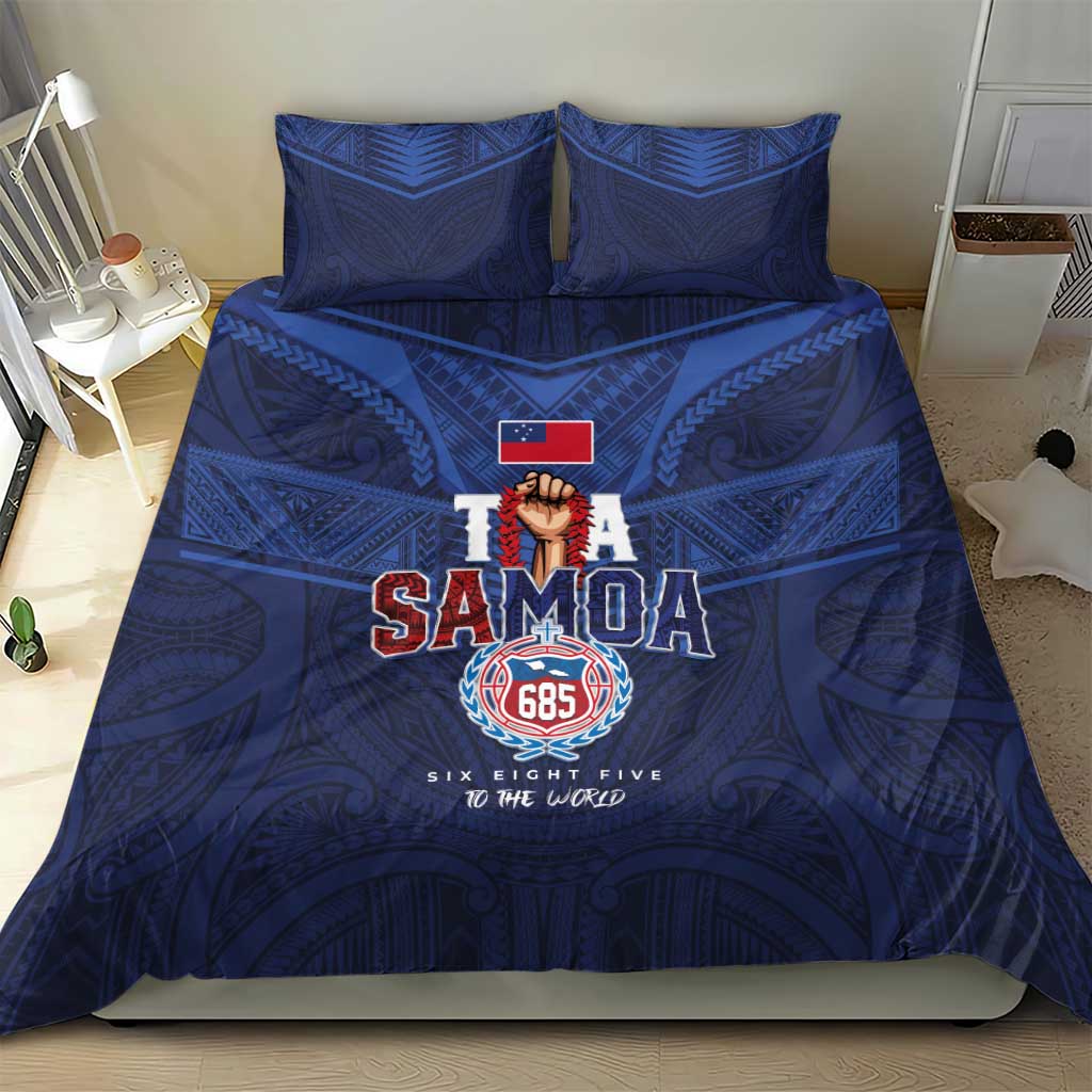 Rugby Toa Samoa Bedding Set Champions Six Eight Five - Polynesian Pride
