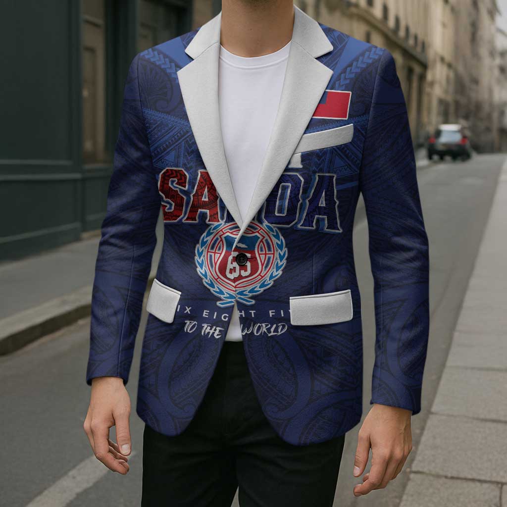 Custom Rugby Toa Samoa Blazer Champions Six Eight Five - Polynesian Pride