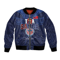 Custom Rugby Toa Samoa Bomber Jacket Champions Six Eight Five - Polynesian Pride