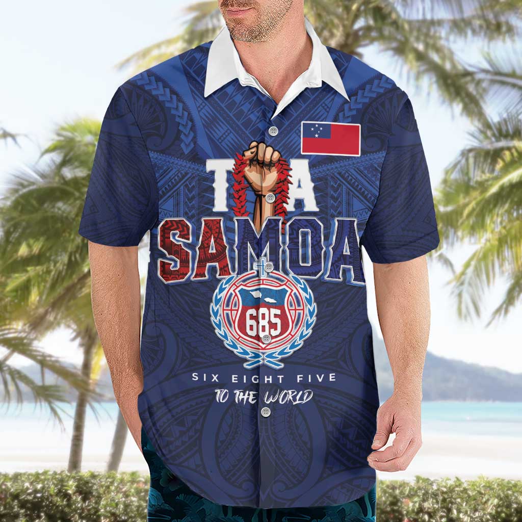 Custom Rugby Toa Samoa Hawaiian Shirt Champions Six Eight Five - Polynesian Pride