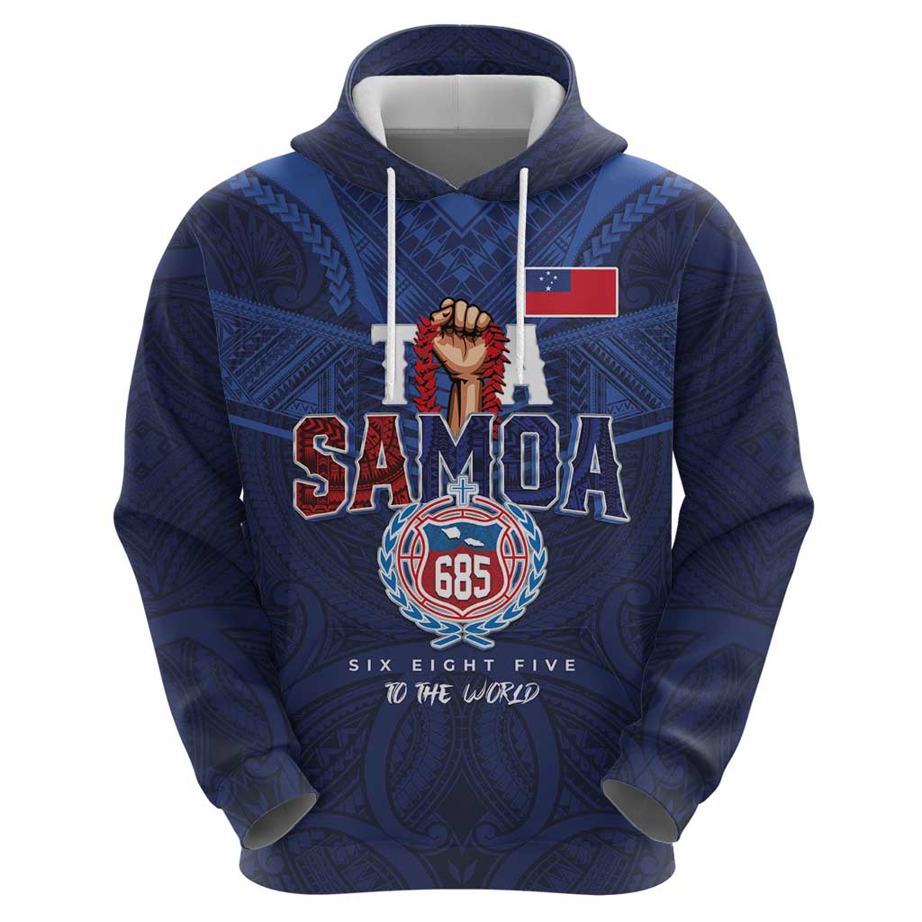Custom Rugby Toa Samoa Hoodie Champions Six Eight Five - Polynesian Pride