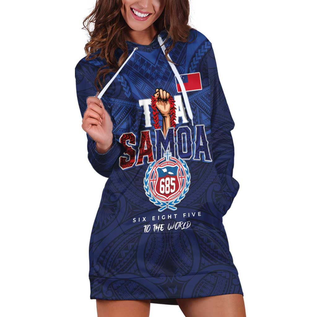 Custom Rugby Toa Samoa Hoodie Dress Champions Six Eight Five - Polynesian Pride