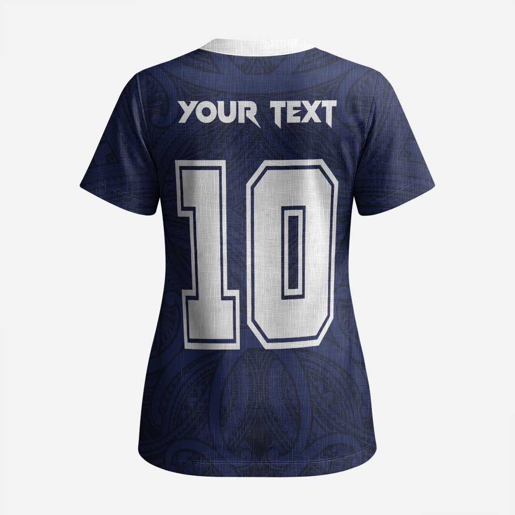 Custom Rugby Toa Samoa Scrub Top Champions Six Eight Five - Polynesian Pride