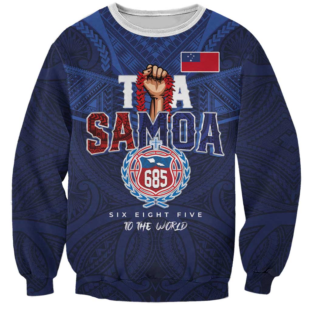 Custom Rugby Toa Samoa Sweatshirt Champions Six Eight Five - Polynesian Pride