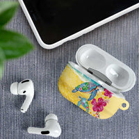 Hawaiian Tropical Plants Turtles AirPods Case Watercolor Style - Polynesian Pride