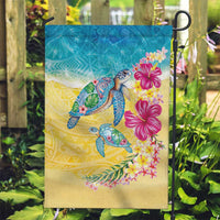 Hawaiian Tropical Plants Turtles Garden Flag Watercolor Style - Polynesian Pride