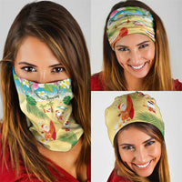Hawaiian Mele Kalikimaka Neck Gaiter Tropical Plumeria and Lei Funny Santa Beach - Polynesian Pride