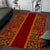 Hawaii Style Hibiscus and Tribal Element Fabric Patchwork Area Rug LT03 Red - Polynesian Pride