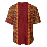 Hawaii Style Hibiscus and Tribal Element Fabric Patchwork Baseball Jersey LT03 - Polynesian Pride