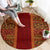 Hawaii Style Hibiscus and Tribal Element Fabric Patchwork Round Carpet LT03 - Polynesian Pride