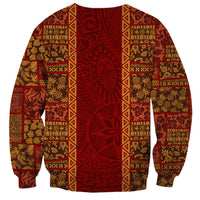 Hawaii Style Hibiscus and Tribal Element Fabric Patchwork Sweatshirt LT03 - Polynesian Pride