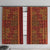 Hawaii Style Hibiscus and Tribal Element Fabric Patchwork Window Curtain LT03 With Hooks Red - Polynesian Pride