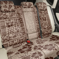 Hawaii Style Hibiscus and Tribal Element Fabric Patchwork Back Car Seat Cover Beige Version LT03 - Polynesian Pride
