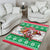 Hawaii Mele Kalikimaka Area Rug Aloha Santa and Palm Tree Mix Kakau Pattern LT03 - Polynesian Pride