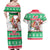 Hawaii Mele Kalikimaka Couples Matching Off Shoulder Maxi Dress and Hawaiian Shirt Aloha Santa and Palm Tree Mix Kakau Pattern LT03 - Polynesian Pride