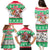 Hawaii Mele Kalikimaka Family Matching Puletasi Dress and Hawaiian Shirt Aloha Santa and Palm Tree Mix Kakau Pattern LT03 - Polynesian Pride