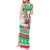 Hawaii Mele Kalikimaka Tank Maxi Dress Aloha Santa and Palm Tree Mix Kakau Pattern LT03 - Polynesian Pride