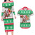 Custom Hawaii Mele Kalikimaka Couples Matching Long Sleeve Bodycon Dress and Hawaiian Shirt Aloha Santa and Palm Tree Mix Kakau Pattern LT03 Green - Polynesian Pride