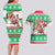 Custom Hawaii Mele Kalikimaka Couples Matching Long Sleeve Bodycon Dress and Hawaiian Shirt Aloha Santa and Palm Tree Mix Kakau Pattern LT03 - Polynesian Pride