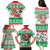 Custom Hawaii Mele Kalikimaka Family Matching Puletasi Dress and Hawaiian Shirt Aloha Santa and Palm Tree Mix Kakau Pattern LT03 - Polynesian Pride