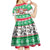 Custom Hawaii Mele Kalikimaka Kid Short Sleeve Dress Aloha Santa and Palm Tree Mix Kakau Pattern LT03 - Polynesian Pride