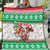 Custom Hawaii Mele Kalikimaka Quilt Aloha Santa and Palm Tree Mix Kakau Pattern LT03 Green - Polynesian Pride