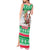 Custom Hawaii Mele Kalikimaka Tank Maxi Dress Aloha Santa and Palm Tree Mix Kakau Pattern LT03 - Polynesian Pride