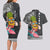 Hawaii Pineapple Surfing With Kakau Tribal Couples Matching Long Sleeve Bodycon Dress and Hawaiian Shirt LT03 - Polynesian Pride