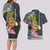 Hawaii Pineapple Surfing Kakau Tribal Personalised Couples Matching Long Sleeve Bodycon Dress and Hawaiian Shirt LT03 - Polynesian Pride